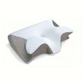 Ergonomic Neck Horn Pillow for Side, Back, and Stomach Sleepers - Contoured Design, Shoulder Relaxation, Soft Yet Firm Support
