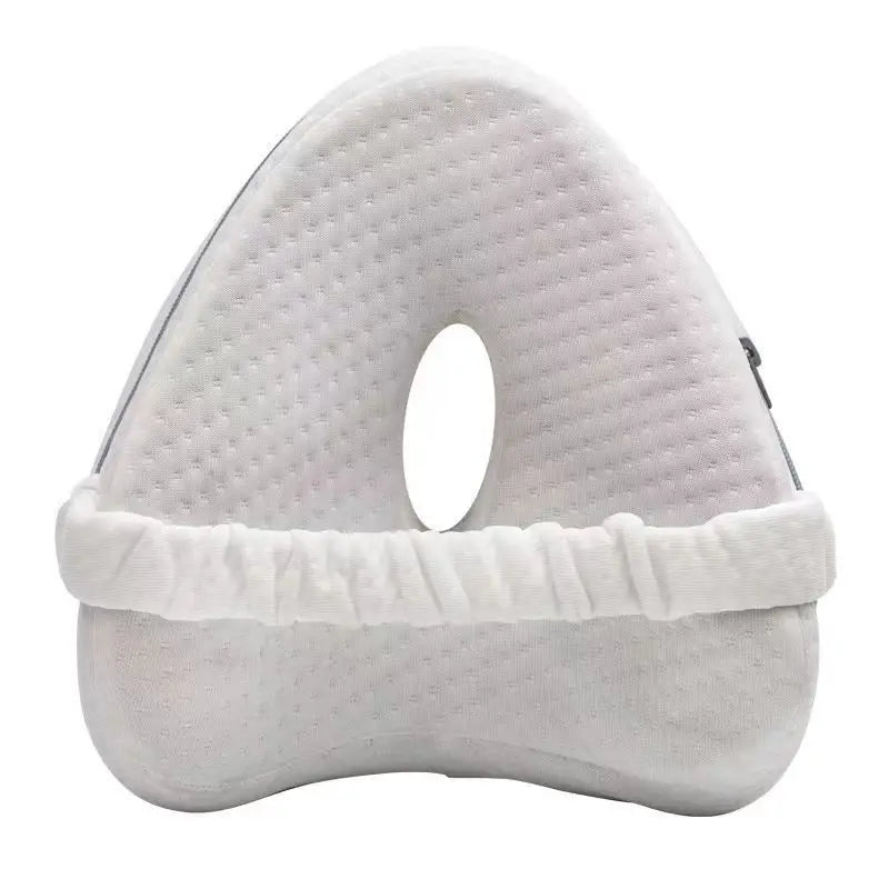 Orthopedic Sciatica Relief Memory Foam Leg Pillow - Hollow Heart Shape for Pregnancy Side Sleepers, Bed Sofa Comfort Support
