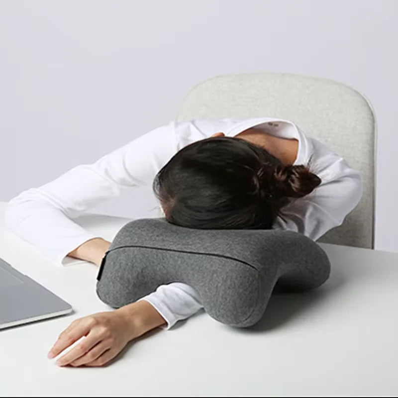 Orthopedic Memory Foam Sleeping Nap Pillow, Support for Student Desk Rest, Lunch Break, Office Travel Headrest