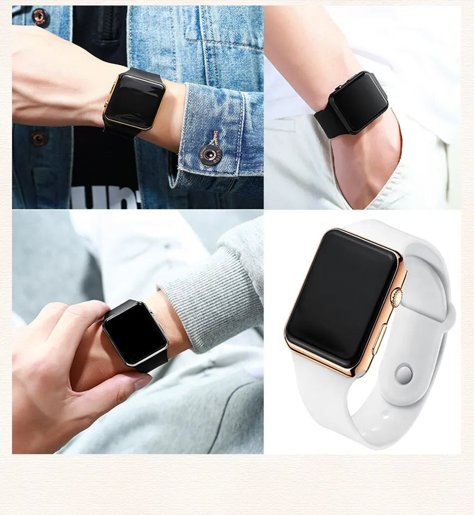 Sports Watch For Women And Men Electronic LED Digital Watch Fashion Casual Simple Silicone Female Watch Electronic Clock