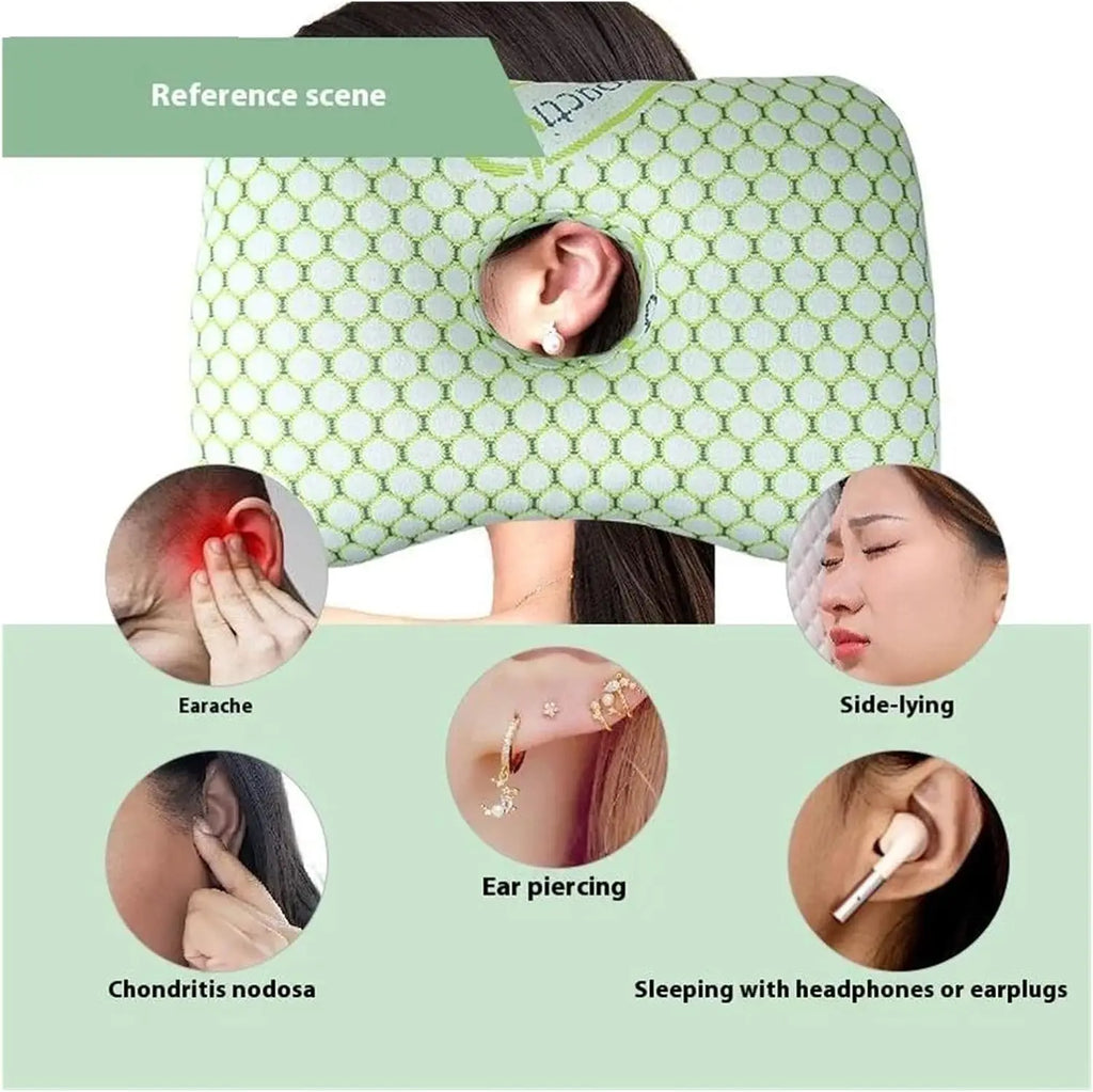 Ergonomic Pillow For Side Sleeping Scientifically Contoured For Proper Head Neck Alignment Pressure Free Ear Comfort All Night