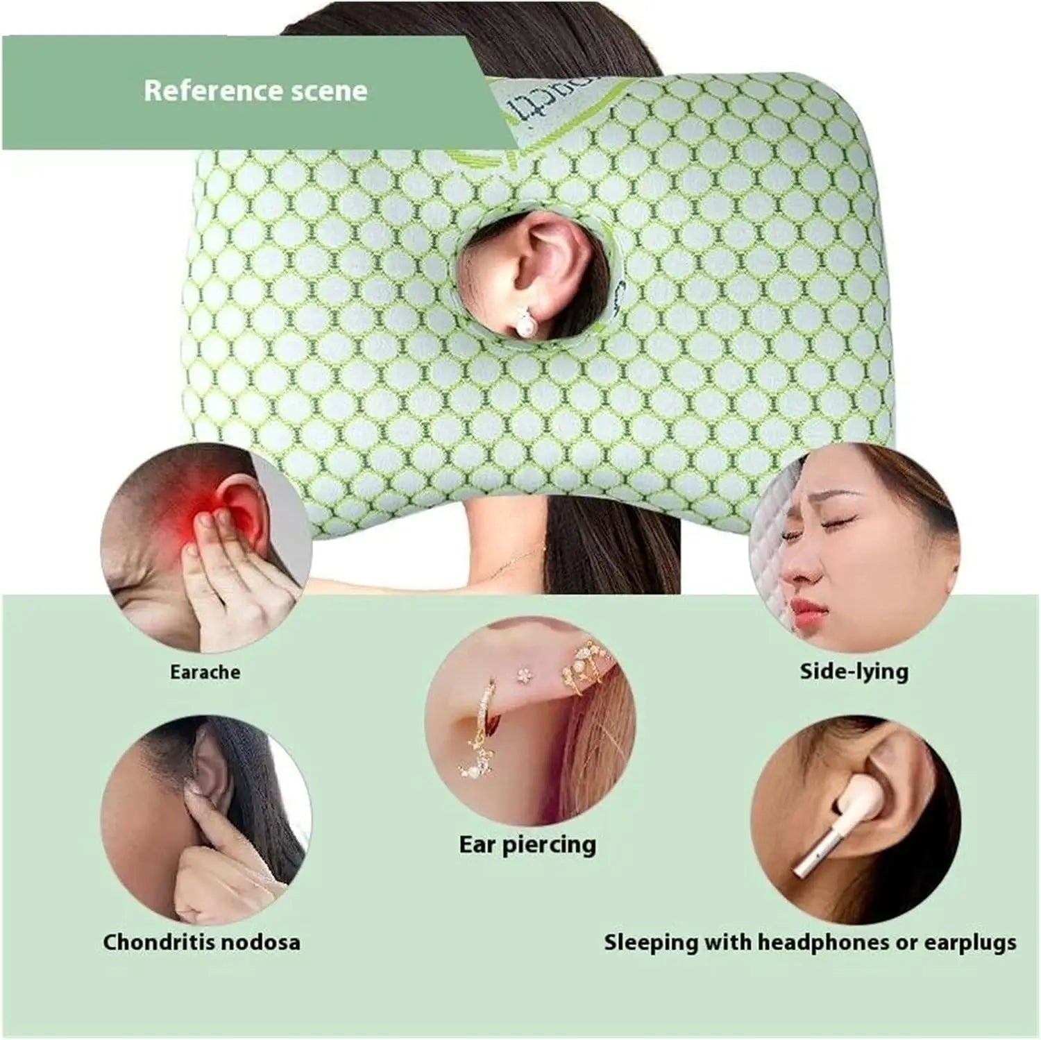 Ergonomic Pillow For Side Sleeping Scientifically Contoured For Proper Head Neck Alignment Pressure Free Ear Comfort All Night