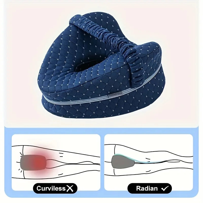 Orthopedic Sciatica Relief Memory Foam Leg Pillow - Hollow Heart Shape for Pregnancy Side Sleepers, Bed Sofa Comfort Support