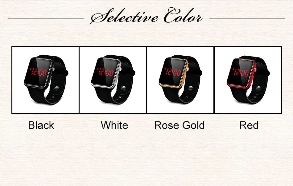 Sports Watch For Women And Men Electronic LED Digital Watch Fashion Casual Simple Silicone Female Watch Electronic Clock