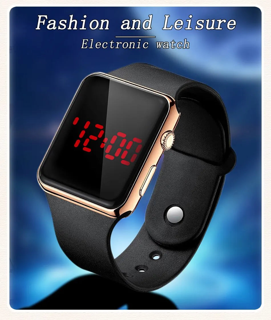 Sports Watch For Women And Men Electronic LED Digital Watch Fashion Casual Simple Silicone Female Watch Electronic Clock