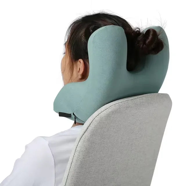 Orthopedic Memory Foam Sleeping Nap Pillow, Support for Student Desk Rest, Lunch Break, Office Travel Headrest