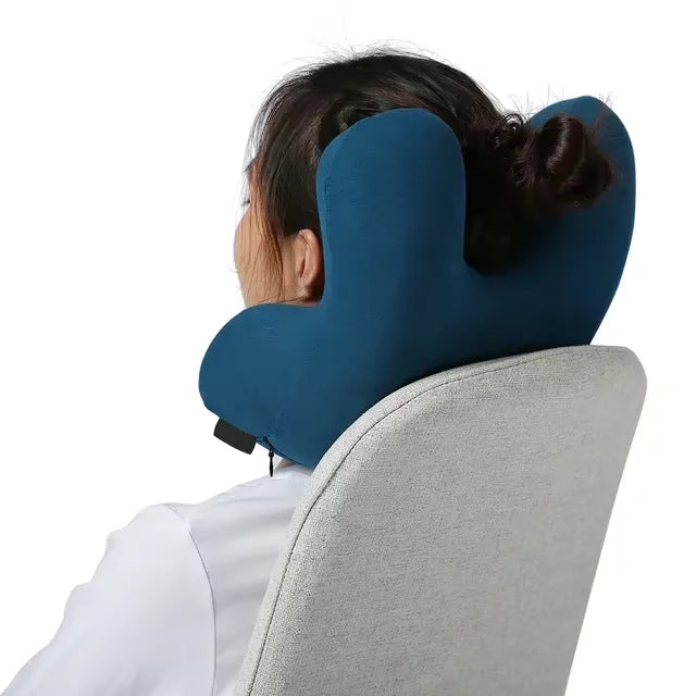 Orthopedic Memory Foam Sleeping Nap Pillow, Support for Student Desk Rest, Lunch Break, Office Travel Headrest