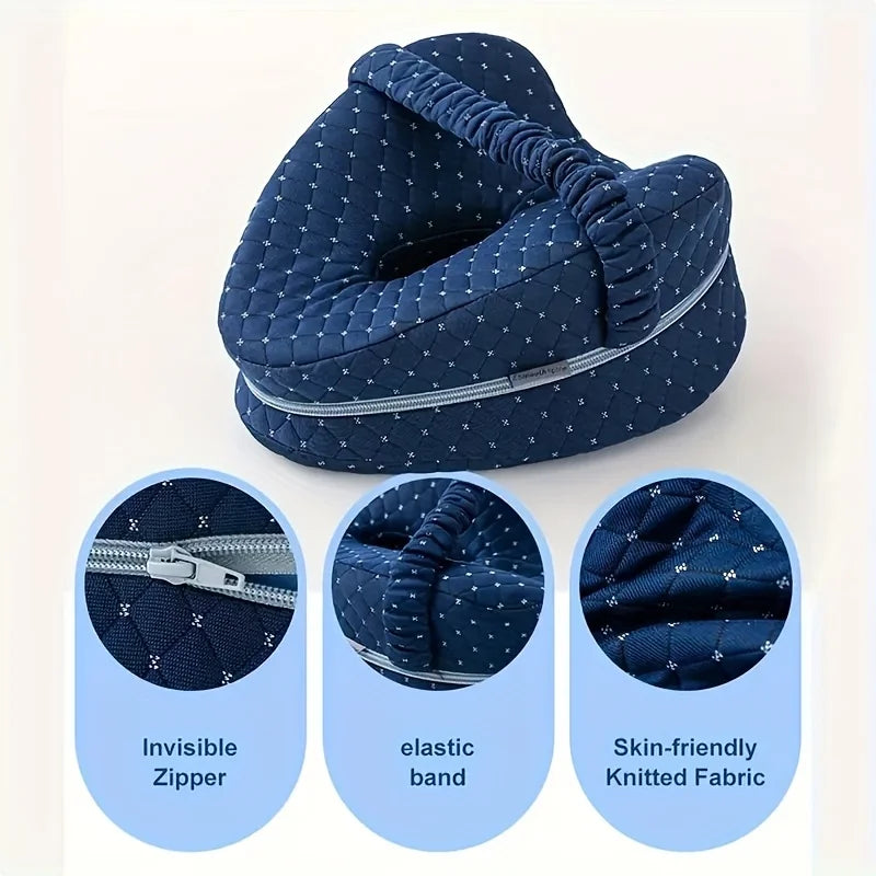 Orthopedic Sciatica Relief Memory Foam Leg Pillow - Hollow Heart Shape for Pregnancy Side Sleepers, Bed Sofa Comfort Support