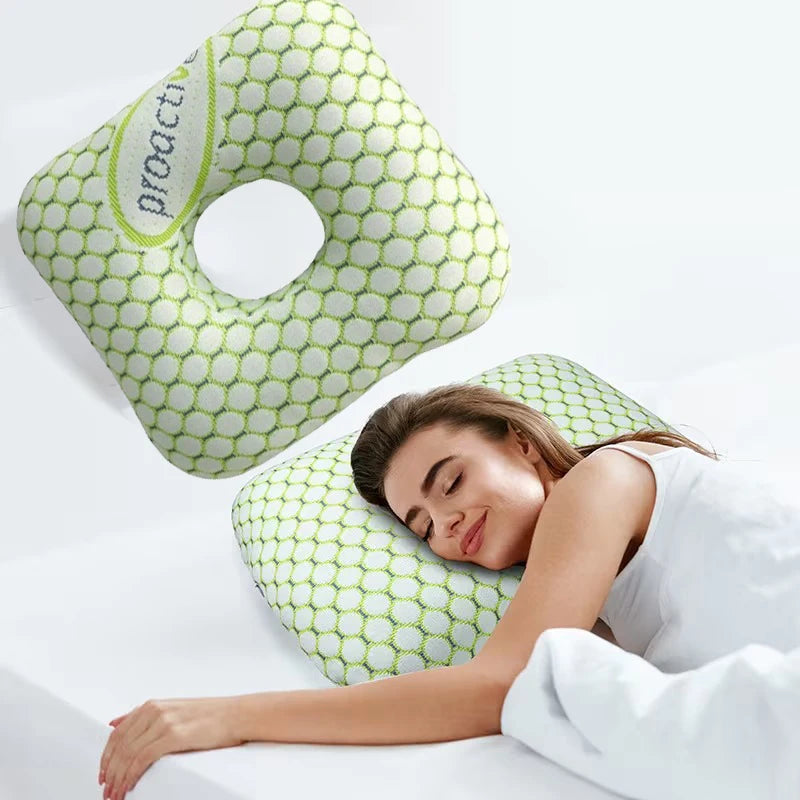 Ergonomic Pillow For Side Sleeping Scientifically Contoured For Proper Head Neck Alignment Pressure Free Ear Comfort All Night
