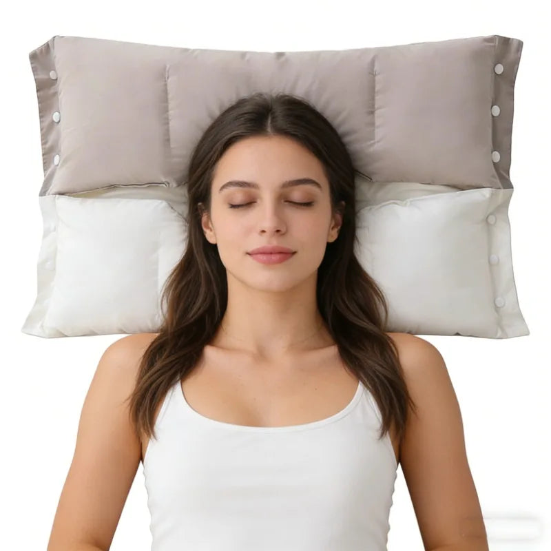 New Premium Cotton Sleeping Pillow Orthopedic Neck Pain Relief Breathable Anti-Mite Hypoallergenic Machine Washable 60×40CM