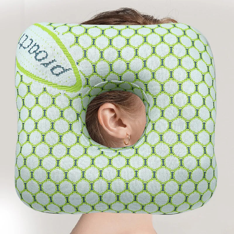 Ergonomic Pillow For Side Sleeping Scientifically Contoured For Proper Head Neck Alignment Pressure Free Ear Comfort All Night