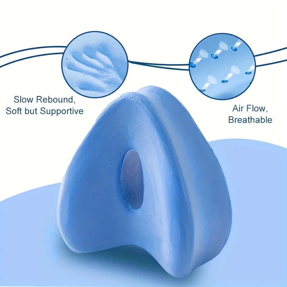 Orthopedic Sciatica Relief Memory Foam Leg Pillow - Hollow Heart Shape for Pregnancy Side Sleepers, Bed Sofa Comfort Support