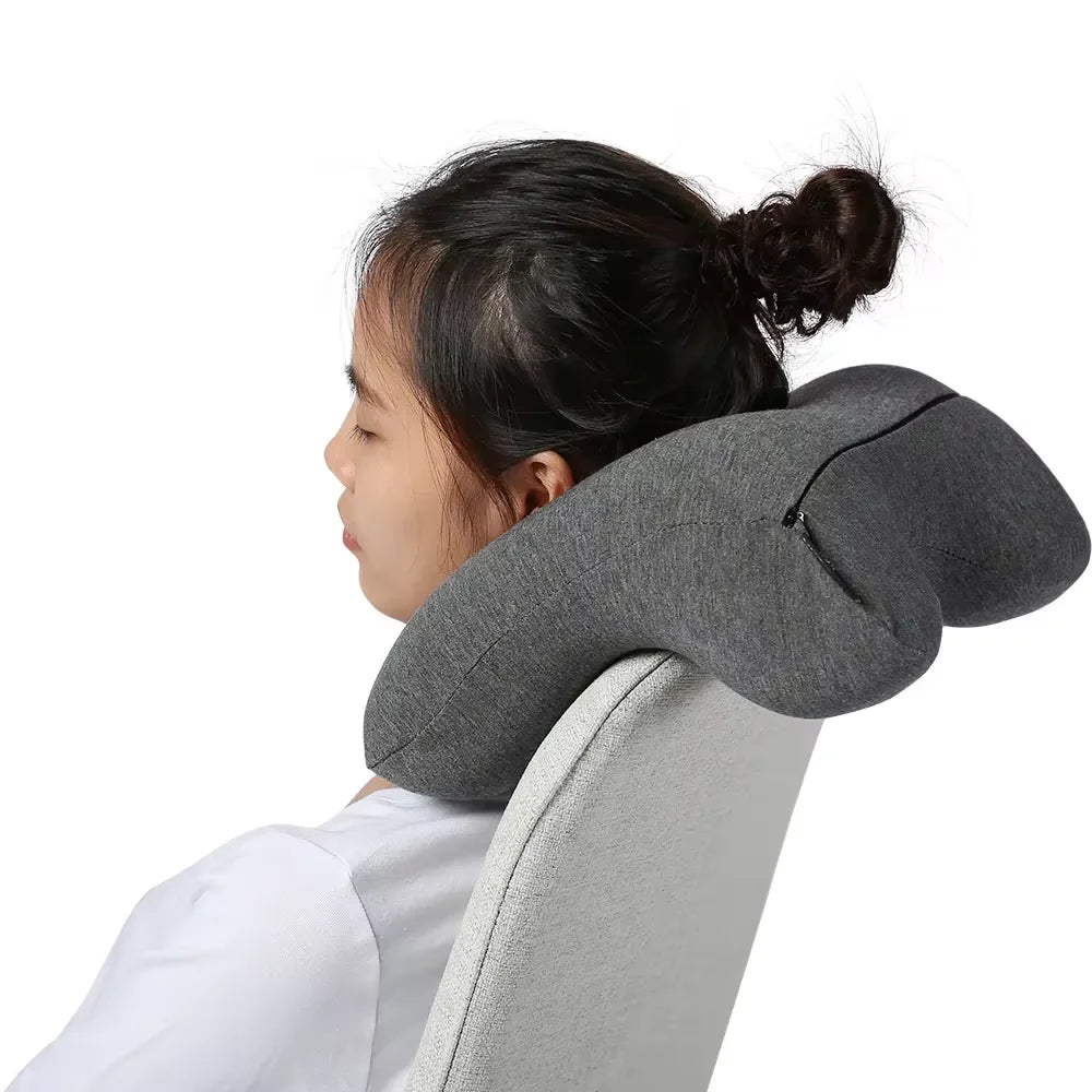 Orthopedic Memory Foam Sleeping Nap Pillow, Support for Student Desk Rest, Lunch Break, Office Travel Headrest